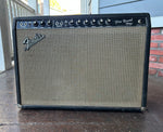 1966 Fender Pro Reverb Amplifier, black tolex, grey grill cloth and black control panel with nine control knobs