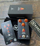 Keeley Angry Orange 4-in-1 Distortion/Fuzz guitars Pedal in black with three control knobs