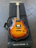 Minarik Lotus sunburst electric guitar, with rosewood fretboard