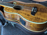 Oscar Schmidt Cutaway Koa Baritone OU55CE  with Case