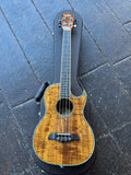 Oscar Schmidt Cutaway Koa Baritone OU55CE  with Case