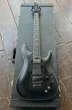 Schecter C-1 FR S SLS Evil Twin Electric Guitar - Satin Black with eboby fretboard and black headstock
