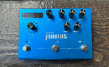 Strymon Mobius Multidimensional Modulation Pedal blue guitar pedal with six control knobs