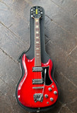 Univox Badazz 1970’s - Red Burst electric guitar with chrome hardware
