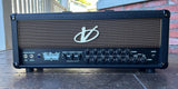Voodoo Amps V-Rock DL100 - 100 watt Amp Head black tolex with brown gill cloth, on wooden floor 