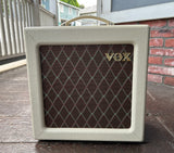 Vox AC4TV8 4-Watt 1x8" Guitar Combo white tolex, brown grill cloth amplifier