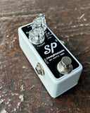 Xotic SP Compressor guitar effects pedal black and white, tow control knobs 