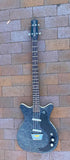 Danelectro '59DC Short Scale Bass , black sparkle finish, rosewood neck, black headstock