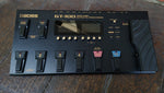 Black GT-100 effects pedal with eight foot controls for guitar