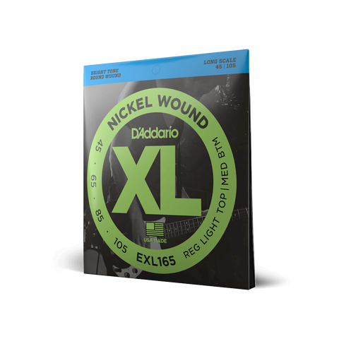 D'addario EXL165 Regular Light Top/Medium Bottom Long Scale Bass