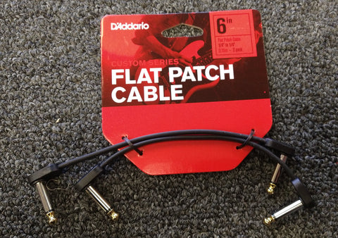 D'addario Flat Patch Cable 6"
