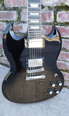 Epiphone sg modern figured trans black hotsell