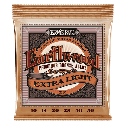 Ernie Earthwood 2150 Phosphor Bronze Extra Light Strings 10-50