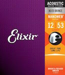 ELIXIR ACOUSTIC 80/20 BRONZE WITH NANOWEB COATING 12-53