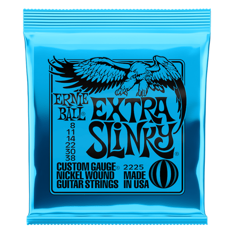 EXTRA SLINKY 2225 NICKEL WOUND ELECTRIC GUITAR STRINGS - 8-38 GAUGE