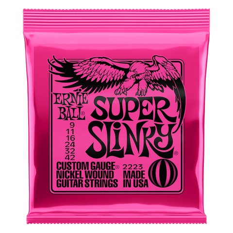 SUPER SLINKY 2223 NICKEL WOUND ELECTRIC GUITAR STRINGS - 9-42 GAUGE