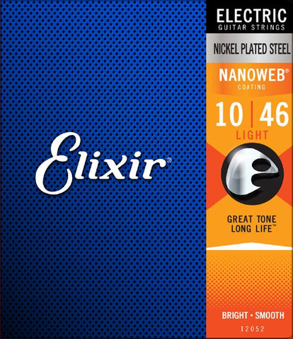 Elixir 12052 Nanoweb Coated Electric Guitar Strings 10-46