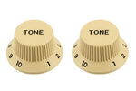 Set of 2 Cream Plastic Knobs
