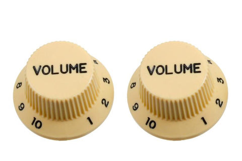 Set of 2 Cream Plastic Volume Knobs
