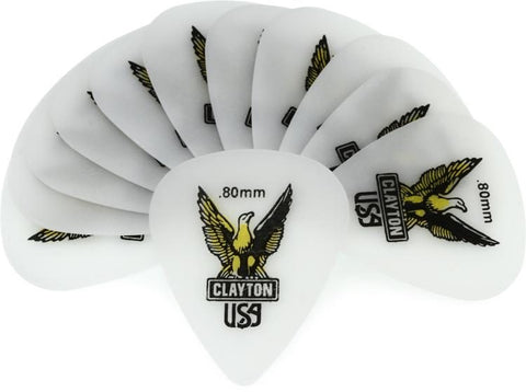Clayton Acetal Standard Picks 12-pack .80mm