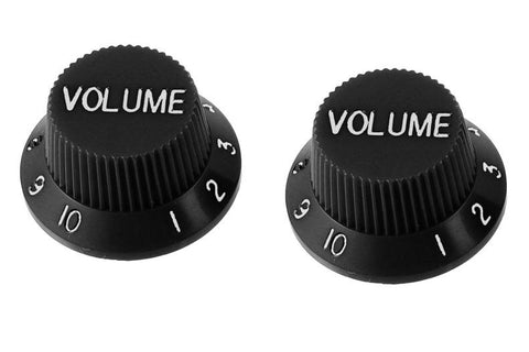 Set of 2 Black Plastic Volume Knobs