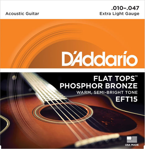D'Addario EFT15 ET Flat Top Extra Light 10-47