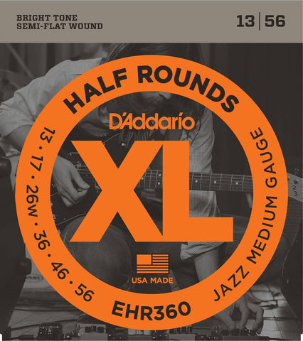 D'Addario EHR360 Half Round Jazz Medium 13-56